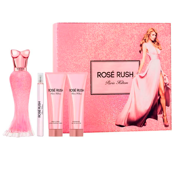 Paris Hilton Rose Rush Perfume 100ML+Perfume 10ML+Body Lotion 90ML+Shower Gel 90ML