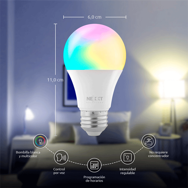 Nexxt Solutions Bombilla LED Inteligente Wi-Fi 110