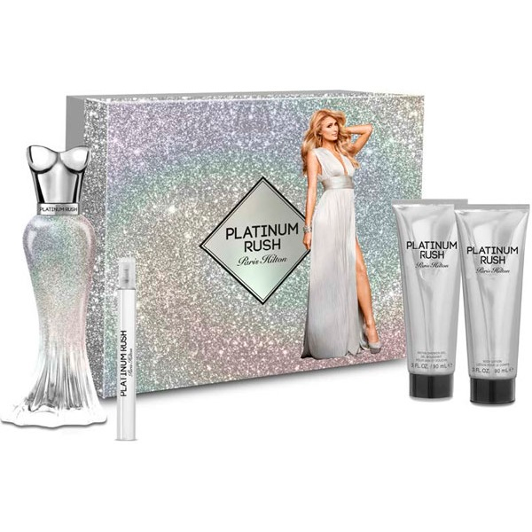 Paris Hilton Platinum Rush 4Pzs Perfume 100ML+Perfume 10ML+Body Lotion 90ML+Shower Gel 90ML