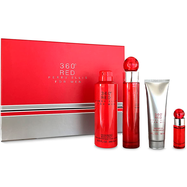 Perry Ellis 360º Red 4Pzs Perfume 100ML+Perfume 30ML+Shower Gel+After Shave