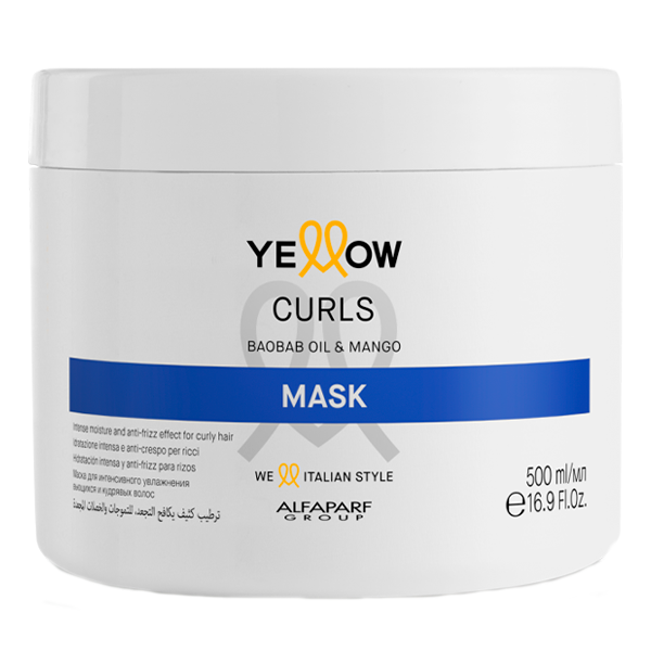Yellow Curls Mascara Hidratación Intensa y Anti-fr
