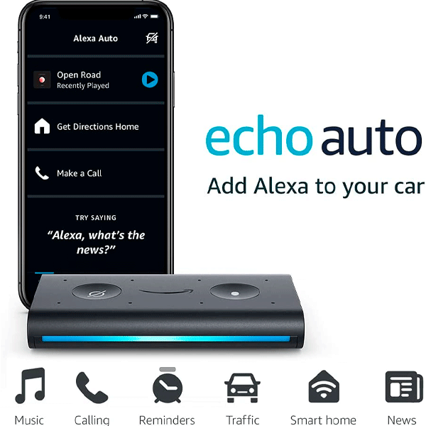 Amazon Echo Auto Alexa Negro 