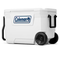 Coleman Hielera con ruedas y manijas 62QT Blanca 