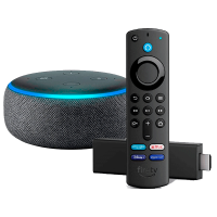 Combo Amazon Echo Dot (3th Gen) Alexa Charcoal + Fire TV Stick 3ª Generación